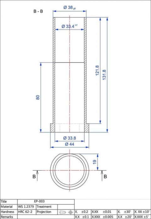 Ejector Sleeve with Thin Wall